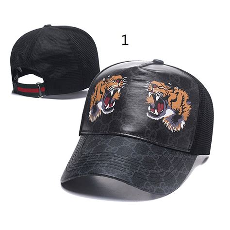 black gucci snapback hat|black tiger Gucci hat.